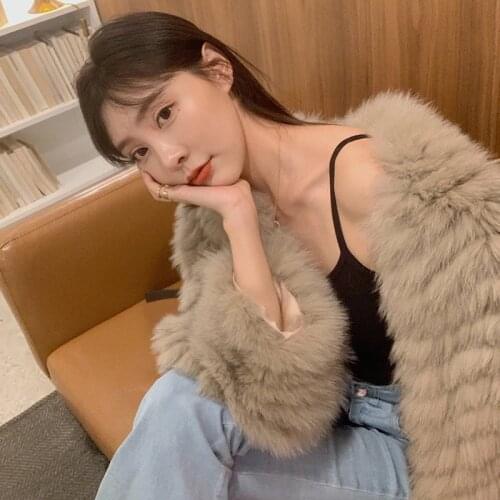 Women Fox Korean Winter Casual Real Fur Coat for Womens Clothing Abrigos Mujer Invierno 2020 W05 YY982