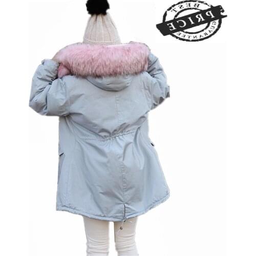 Winter 2021 New Jacket Women Thick Cotton Padded Parkas Long Warm Coat Big Fur Hooded Female Clothes Abrigo Mujer LWL232
