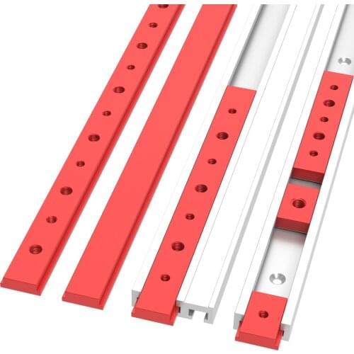 100-450mm Red Aluminium Alloy T track Slot Slider Sliding Bar M6 M8 Nut 30/45 T-Track Jigs Screw Slot Fastener Woodworking Tool