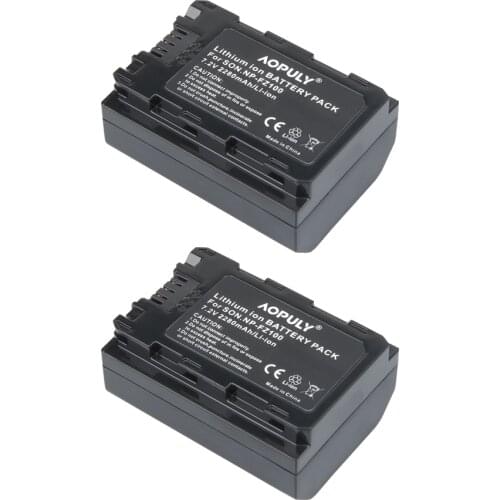 2Pc NP-FZ100 NP FZ100 NPFZ100 2280mAh Rechargeable Batteries for Sony Alpha 9 A9 9R A9R 9S A9S A7RIII A7R3 BC-QZ1 Camera Battery