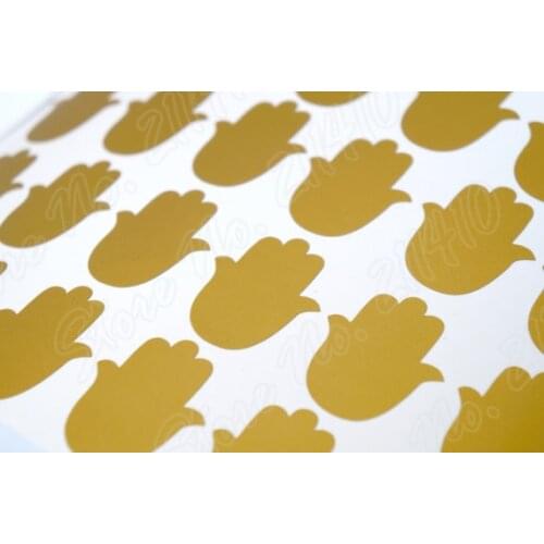 48 Hamsa Stickers DIY Decor Hamsa Hand Invitation Seal Envelope Seal Yoga Party Evil Eye Namaste Removable vinyl Wall Decal B261