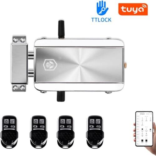 Wireless 433MHz Remote Control Invisible Electric Lock Tuya APP WiFi Electronic Motor Lock Anti-theft
