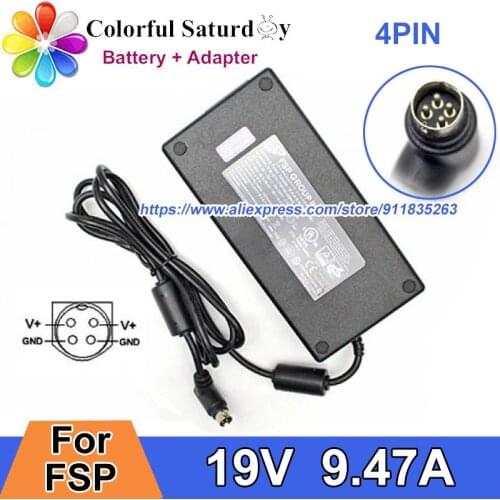 FSP180-ABAN1 FSP AC Adapter 19V 9.47A FSP180-ABAN2 FSP150-ABAN1 Charger Power Supply For CLEVO X511 P150 Laptop Charger 4PIN