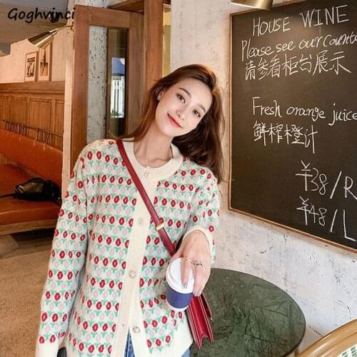 Cardigan Women Spring Autumn Comfortable O-neck Girls Cute Fashion Loose Korean Style All-match Elegant Single Breasted Simple