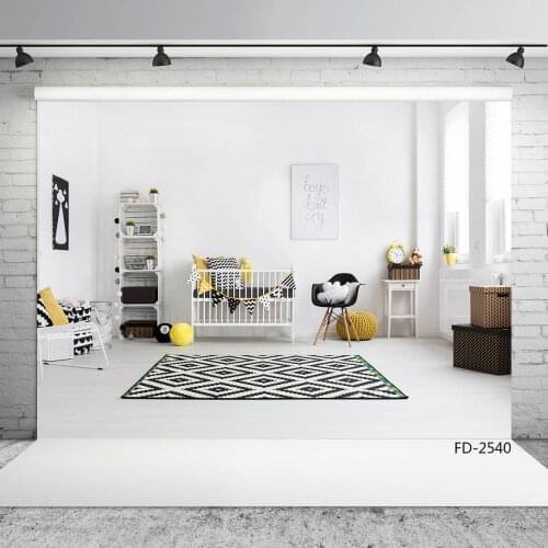 Crib Indoor Decorations Photographic Backgrounds Vinyl Cloth Photo Shootings Backdrop for Baby Children Photo Studio Photophone
