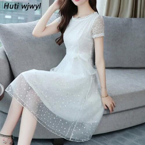 Summer Black Lace Sexy Evening Sun Dress 2021 Elegant Women White Hollow Out Ladies Dresses Sarafans Party Club Dress Vestidos