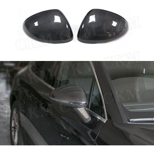 Carbon Fiber Rearview Mirror Cap Trim Covers for Porsche Macan 2014-2019 Add On Style Mirror Decorative Sticker