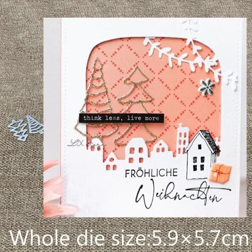 New Design Craft Metal Cutting Die 2pcs trees decoration scrapbook die cuts Album Paper Card Craft Embossing die cuts