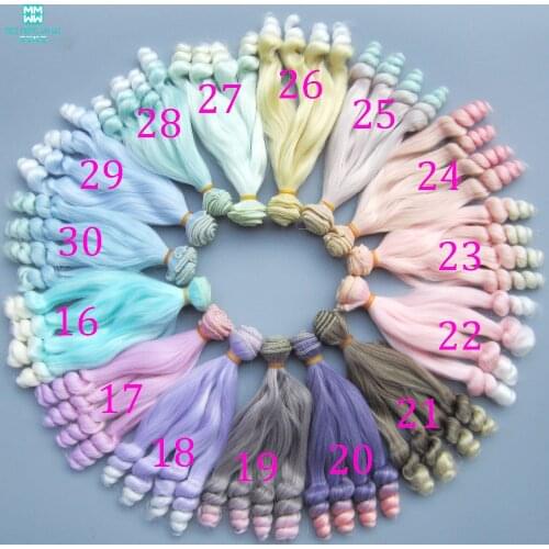 New style 1pcs 15cm*100CM curls doll wigs for 1/3 1/4 BJD doll hair