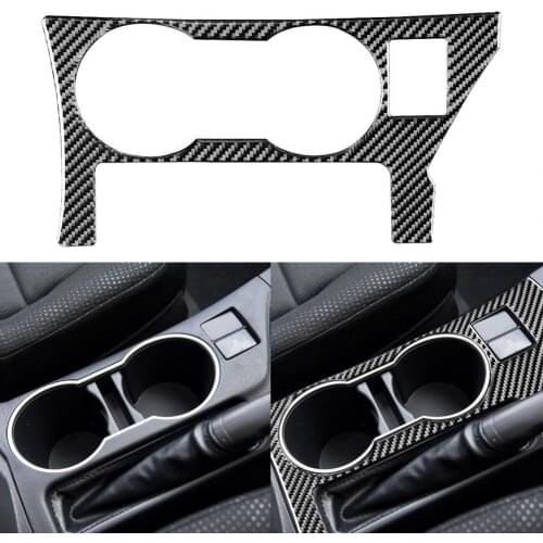 Cup Holder Panel Cover Self-adhesive Carbon Fiber Lightweight Cup Holder Frame Trim for Toyota Corolla 2014-2018 Right Drive
