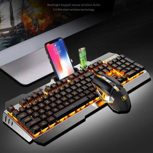 Rechargeable Wireless Mechanical Keyboard and Mouse Game Set Combo Standard with Backlight for Gaming waterproof r30
