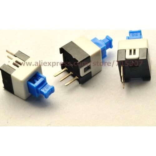 PHISCALE 50pcs 7*7MM self-locking switch Single row / 3PIN