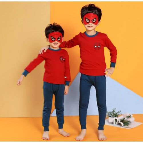 Pajamas Set For Children Boys Girls Kids Home Clothing Cartoon Long Sleeve Baby Sleepwear Suit Christmas Gifts Red Sleepwear