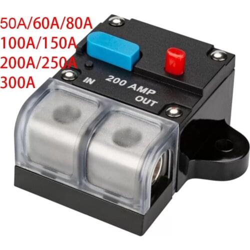 50A 60A 80A 100A 150A 200A 250A 300A Car Truch Audio Circuit Breaker Fuse Holder