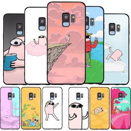 Ketnipz Colorful Cute Soft Case For Samsung S20 S10 S9 S8 S7 S6 EDGE Plus Lite For Note 8 9 10 Cover A7 A8 A9 black Cases