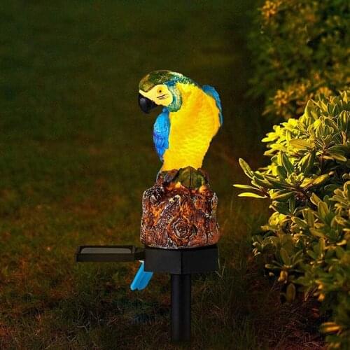 Solar garden lamp outdoor LED parrot lamp lawn lamp garden decoration landscape night waterproof animal modeling lamp