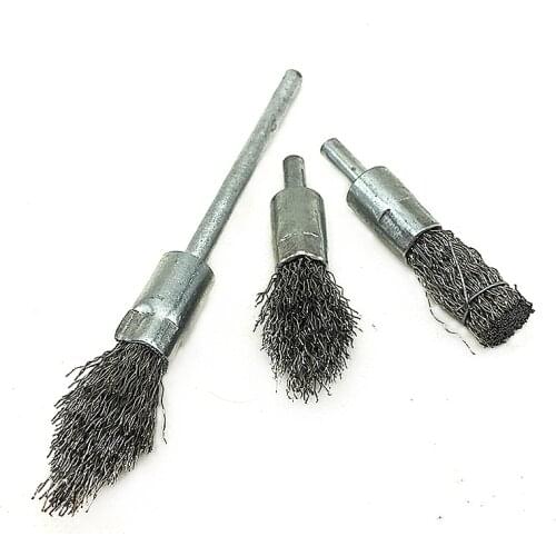 YEODA 3pcs Stainless Steel Wire Brush Steel Wire Wheel Grinding Head Stainless Steel Polishing Brush Tool