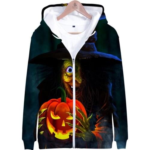 3D Print Zipper Hoodies All Saints'Day Men Women New Arrival Hallowmas Zipper Sweatshirts Fashion All Hallows'Day Zipper Hooded