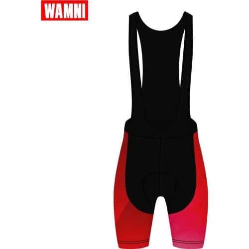WAMNI Cycling Bib Shorts Quick drying Black Red Bike Team Cycling Jersey Mountain Bike 3D Cycling Wear Unique 2020 Ciclismo Top