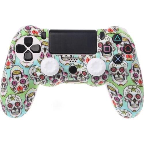 28EA Protective Cover Gamepad Sleeve Case Soft Silicone Skin Analog Thumb Grip Stick Cap Anti-Slip for Sony PlayStation 4 PS4