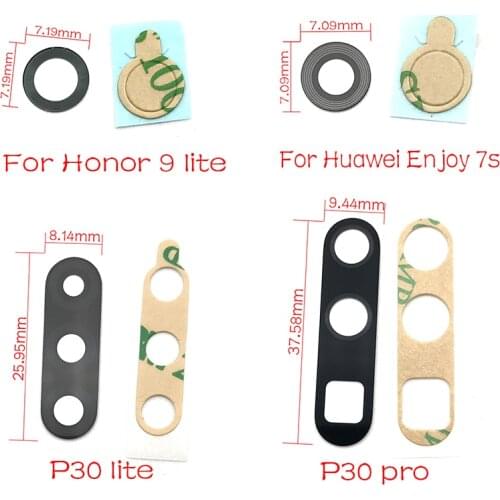 1Pcs Glass Camera Lens with Tape For Huawei Honor 10 20 20S 30 30S X10 P30 Pro P40 Lite Replacement