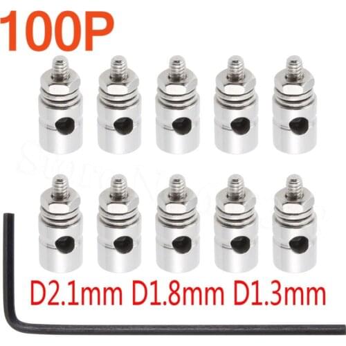 100pcs/Lot RC Airplane Replacement Parts Linkage Stoppers Pushrod Connectors D2.1 mm D1.8mm D1.3mm For Nitro Electric Models