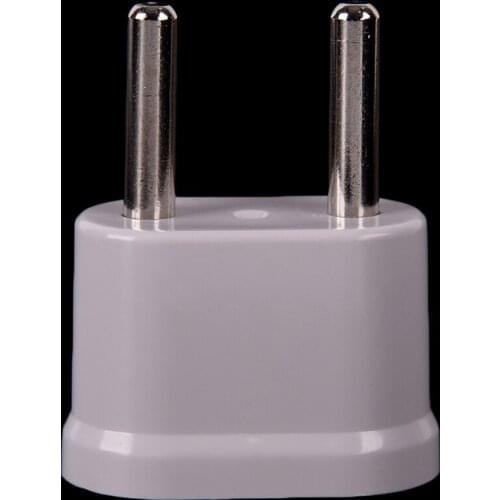 2pcs US To EU Plug Power Adapter White Travel Power Plug Adapter Converter