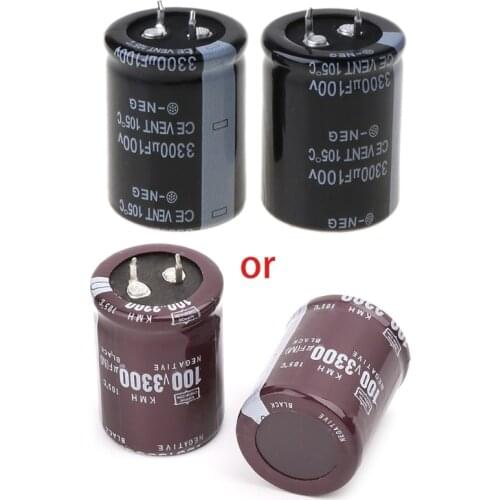 2pcs Aluminium Electrolytic Capacitors 100V 3300uF Volume 30x40mm For LCD TV N1HF