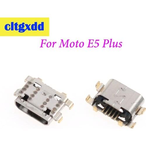 Cltgxdd 2pcs USB Socket Jack For Motorola Moto E5 Plus XT1924 Micro USB Charger Charging Port Connector Dock
