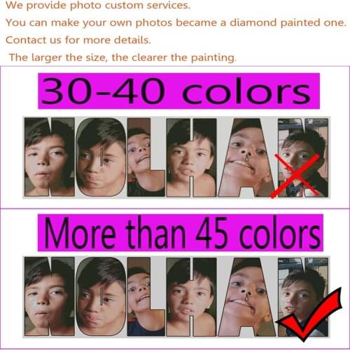 More than 45 colors Full Diamond Painting 5D with Name Letters and Photos Embroidery Square Cross Stitches DIY Home Decor Gift