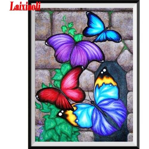 Butterfly 5D full Diamond Painting DIY Cross Stitch Pictures Wall Art Living Room Bedroom Decor 3d rhinestone Embroidery mosaic