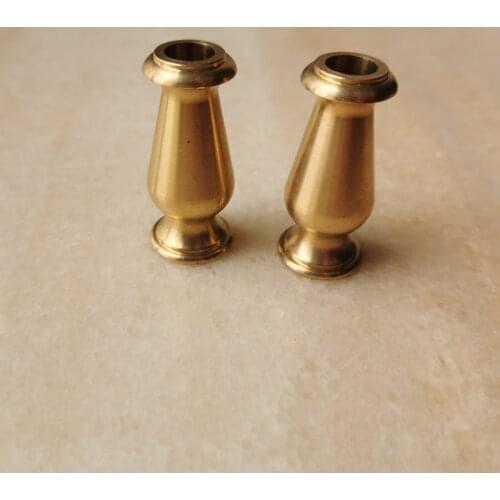 50mm long without thread hollow vase tube bamboo joint connector without inner thread brass decorative vase