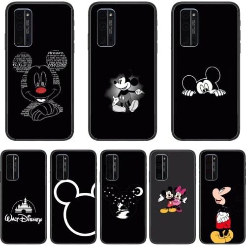 Mickey Phone Case Hull For Huawei Honor 8 9 10 20 30 A S Lite Pro 5g i Black Back Soft Cell Cover Pretty