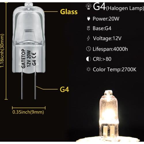 Crystal Halogen Lamp Hot Size G4 12V 20W Home Decoration