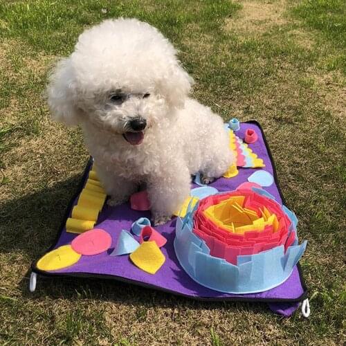Dog Puzzle Toys, Pet Snuffle Feeding Mat, Interactive Game, Encourages Natural