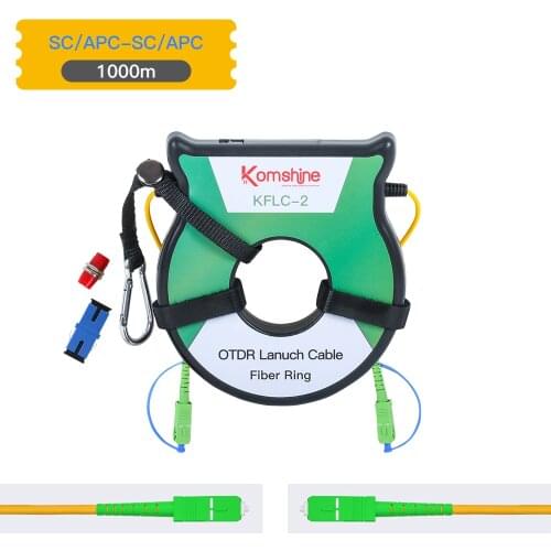 KomShine SM OTDR Launch Cable Ring Singlemode G652D OTDR Dead Zone Eliminator, Fiber Rings 1000m SC APC/ SC APC