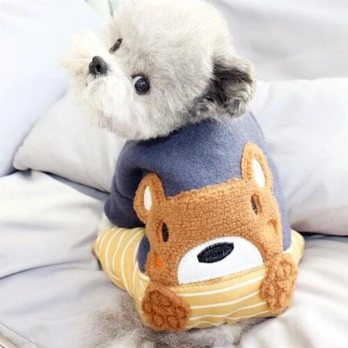 Thick With Fur Panda Dog Costume Small Animal Green Blue Overalls For Pet Shih Tzu Puppies Bichon Pugs Winter Snow Suit Supplies