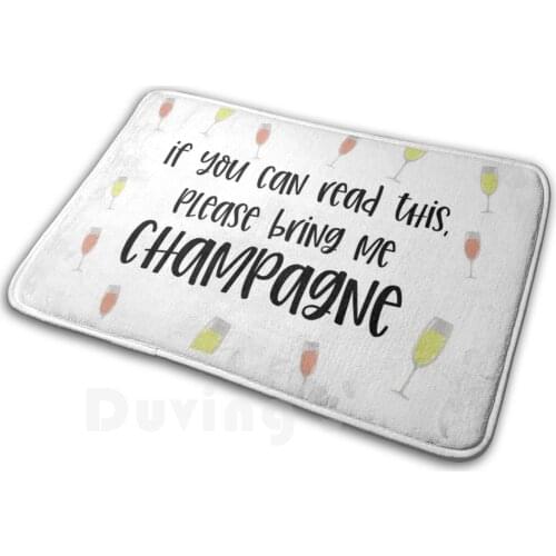 Cute & Funny Champagne Gear Soft Non-Slip Mat Rug Carpet Cushion Champagne Bubbly Funny Cute Womens Womens Funny Cheers