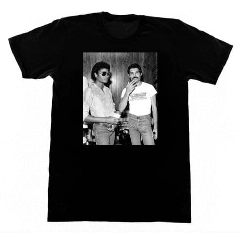 Newest 2019 MenS Fashion Print T-Shirt Men Summer Style Michael Jackson & Freddie Mercury T Shirt Pop Lgbt Funny Print T-Shirt