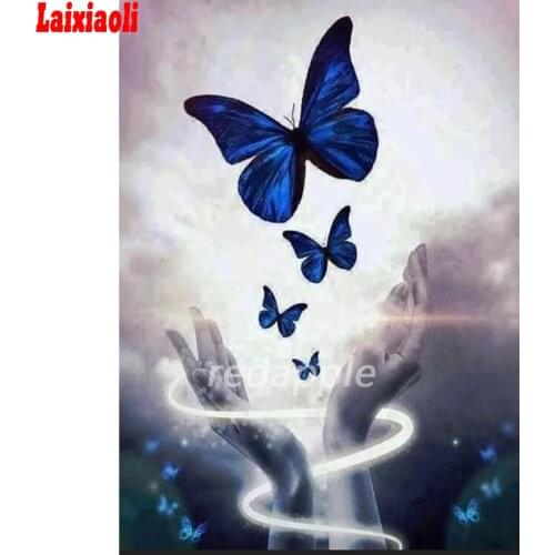 NEW Arrival diamond embroidery animal butterfly hand pattern diamond painting cross stitch kjits full Square round mosaic decor