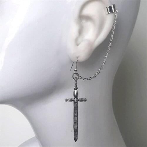 New Ear Cuff Sword Earring Goth Statement Warrior Creative Witch Jewelry Gorgeous Elven Tiara Earcuff Gothic Fashion Women Gift