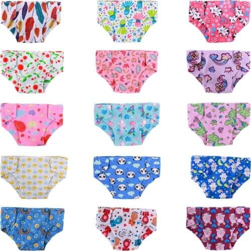 Doll Clothes Underwears Printed With Dinosaur For 18 Inch&43 Cm Doll & New Born Baby & Our Generation Birthday Girls Toy Gifts