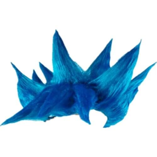 Carnical Party Wig Synthetic Fiber Fei-Show Blue Short Straight Hair Perca Peluk Cartoon Role Salon Costume Cos-play Hairpiece