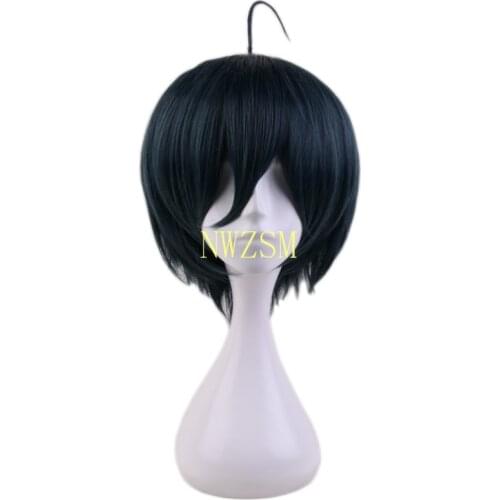 Anime Danganronpa V3: Killing Harmony Saihara Shuichi Short Wig Cosplay Costume Dangan Ronpa Heat Resistant Hair Men Wigs