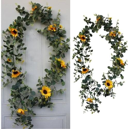 Handmade Artificial Flower Wicker Wreath for Door, Window Or Wall ing