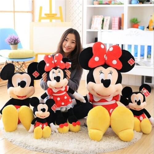 35-120cm Kawaii Mickey Mouse Minnie Movies Plush Plush Pillows Toy For Kids Children Plush Toy Doll Birthday Gift