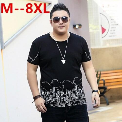 Plus size 10XL 9XL 8XL 6XL 5XL 4XL Summer New T Shirts Men Cotton Tie-Dyed Causal Short Sleeve Tops Loose Fit Plus Size