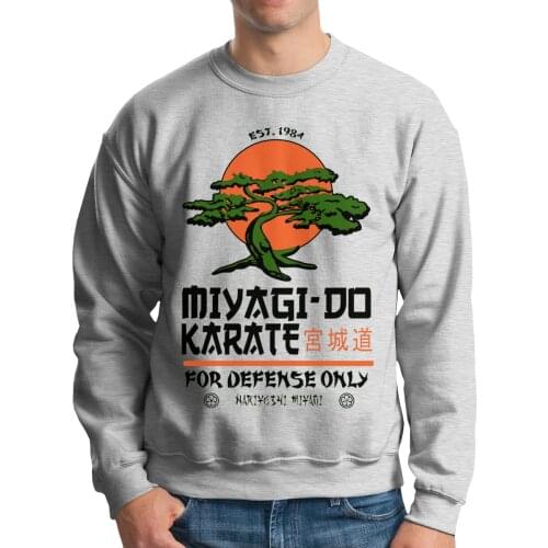 Retro Miyagi Do Karate Cobra Kai Hoodie Sweatshirt For Men Long Sleeve Drop Shipping Cotton Crewneck Casual Pullovers