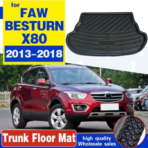 Tailored Boot Liner Tray For FAW BESTURN X80 2013-2018 Car Rear Trunk Cargo Mat Floor Sheet Carpet Mud Protective Pad
