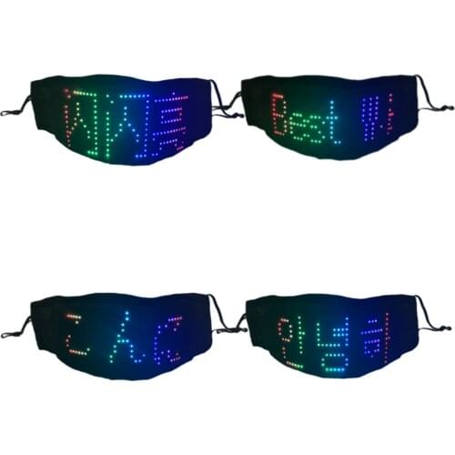 LED Light Up Mask Customizable BT Mask DIY Messages 22 Animations 20 Pictures Music Mode Halloween Face Mask for Halloween Party